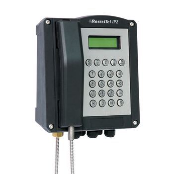 ResistTel IP2 2xLAN relay FHF - всепогодный промышленный телефон (2xLAN и реле ), черный или красный